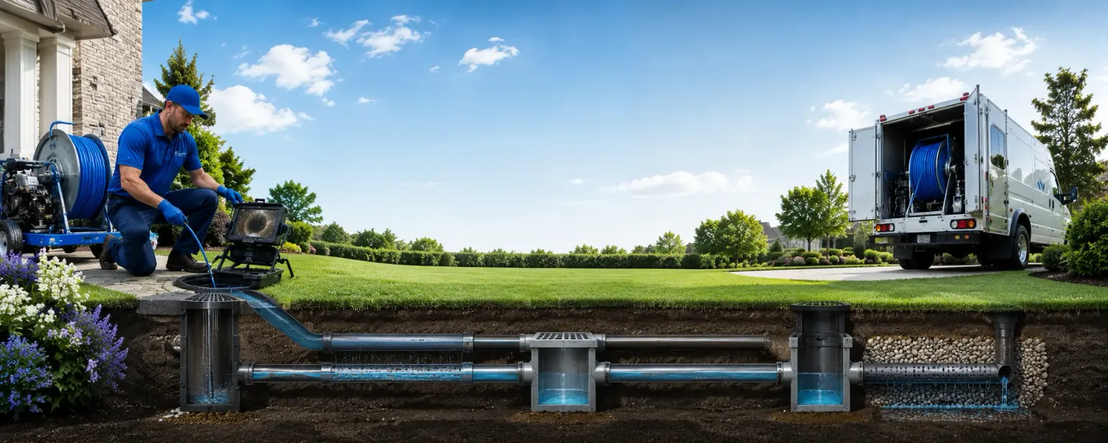 Outdoor drain cleaning information for Pioneer, CA